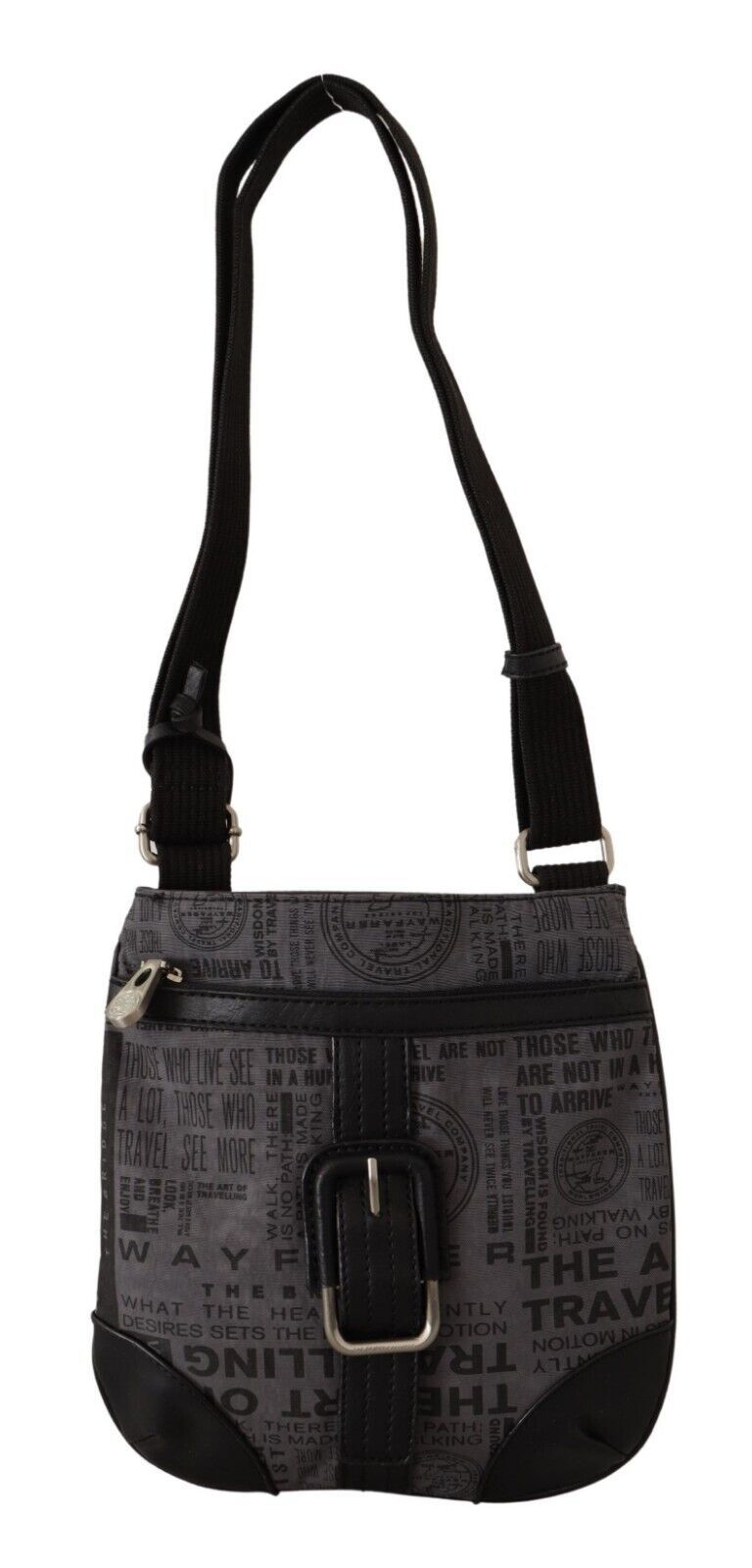WAYFARER Gray Printed Logo Shoulder Bag Crossbody Handbag